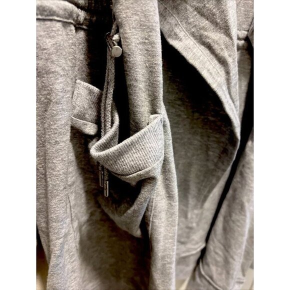 Michael Kors Women Size L Light Gray Long Sleeves Open Sweater Cardigan Pockets - Picture 2 of 8